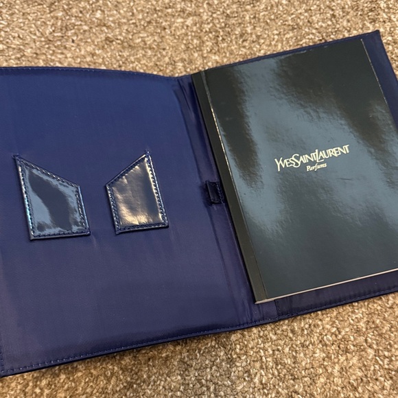 Yves Saint Laurent Dark Blue Leather Notebook Holder - Picture 2 of 9